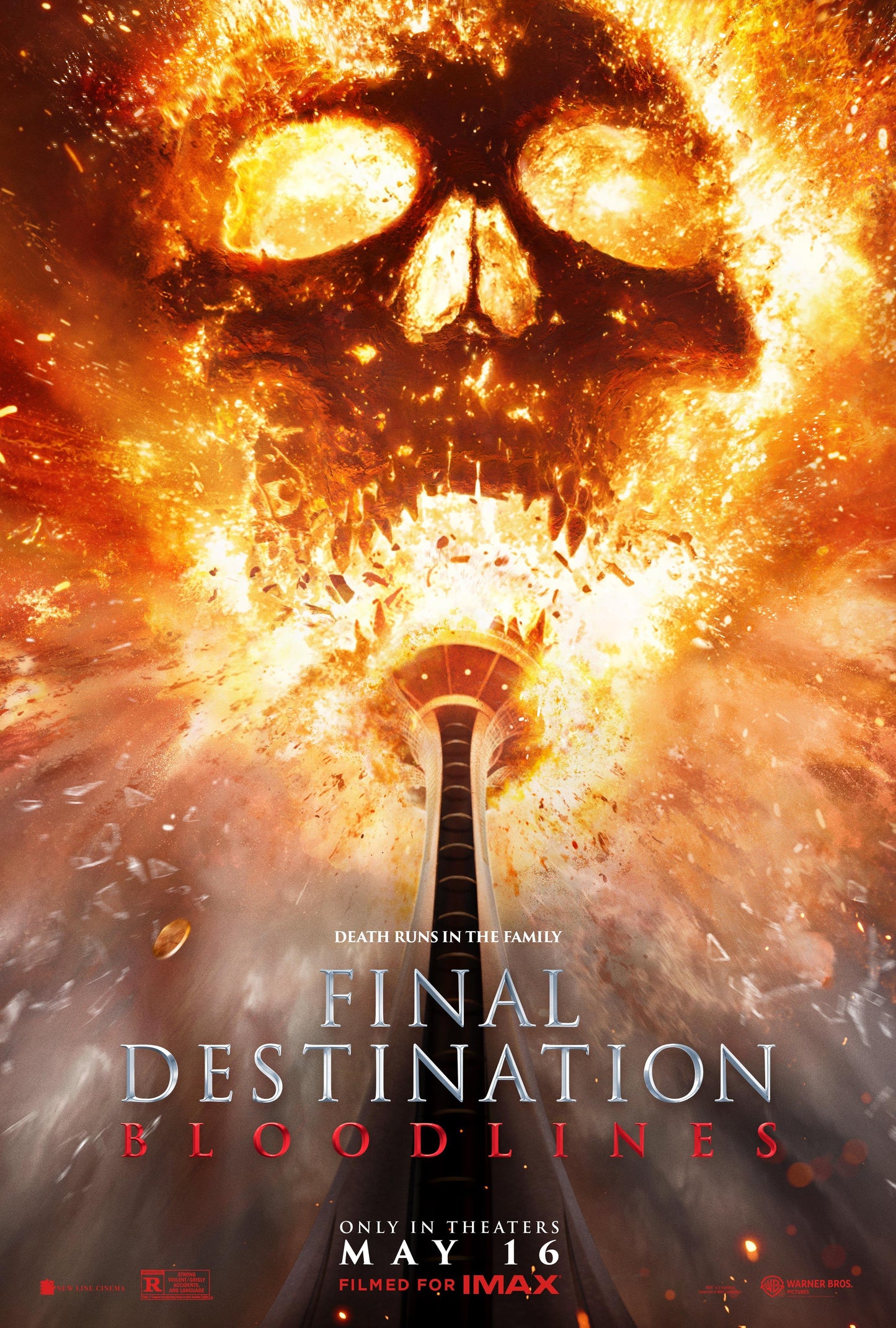 Final Destination: Bloodlines (2025) supernatural horror movie featuring elaborate death escapes, suspenseful psychological dread, and terrifying franchise terror