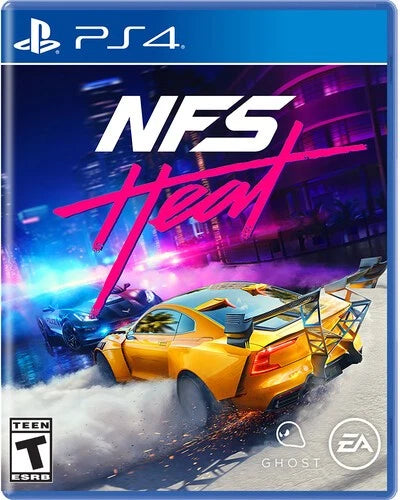Need for Speed Heat street racing video game featuring high-stakes police pursuits, daytime sanctioned races, and nighttime underground car customization