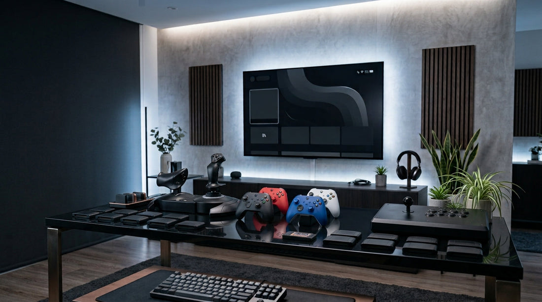Best gaming controller buying guide showing a modern gaming controller and gaming setup