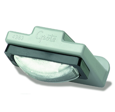 Gray License Plate Lamp