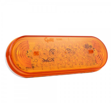 Oval LED Strobe Warning Light, Amber