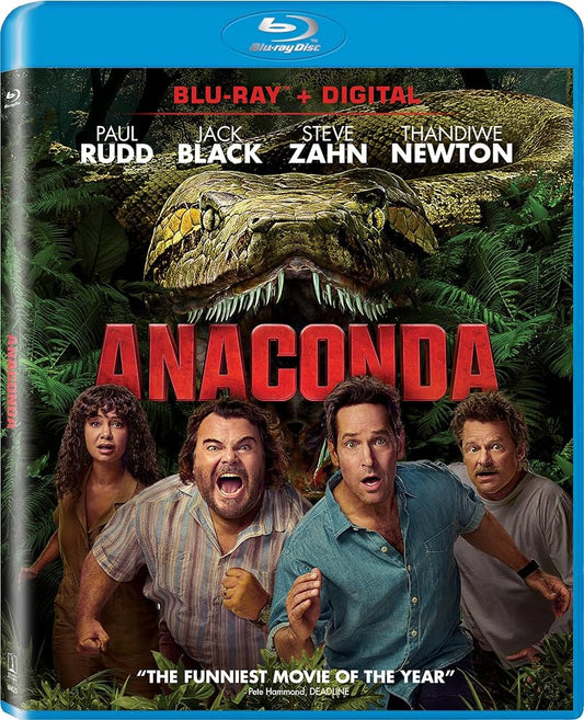 Anaconda creature feature thriller on Blu-ray disc and digital copy featuring high-definition survival horror adventure