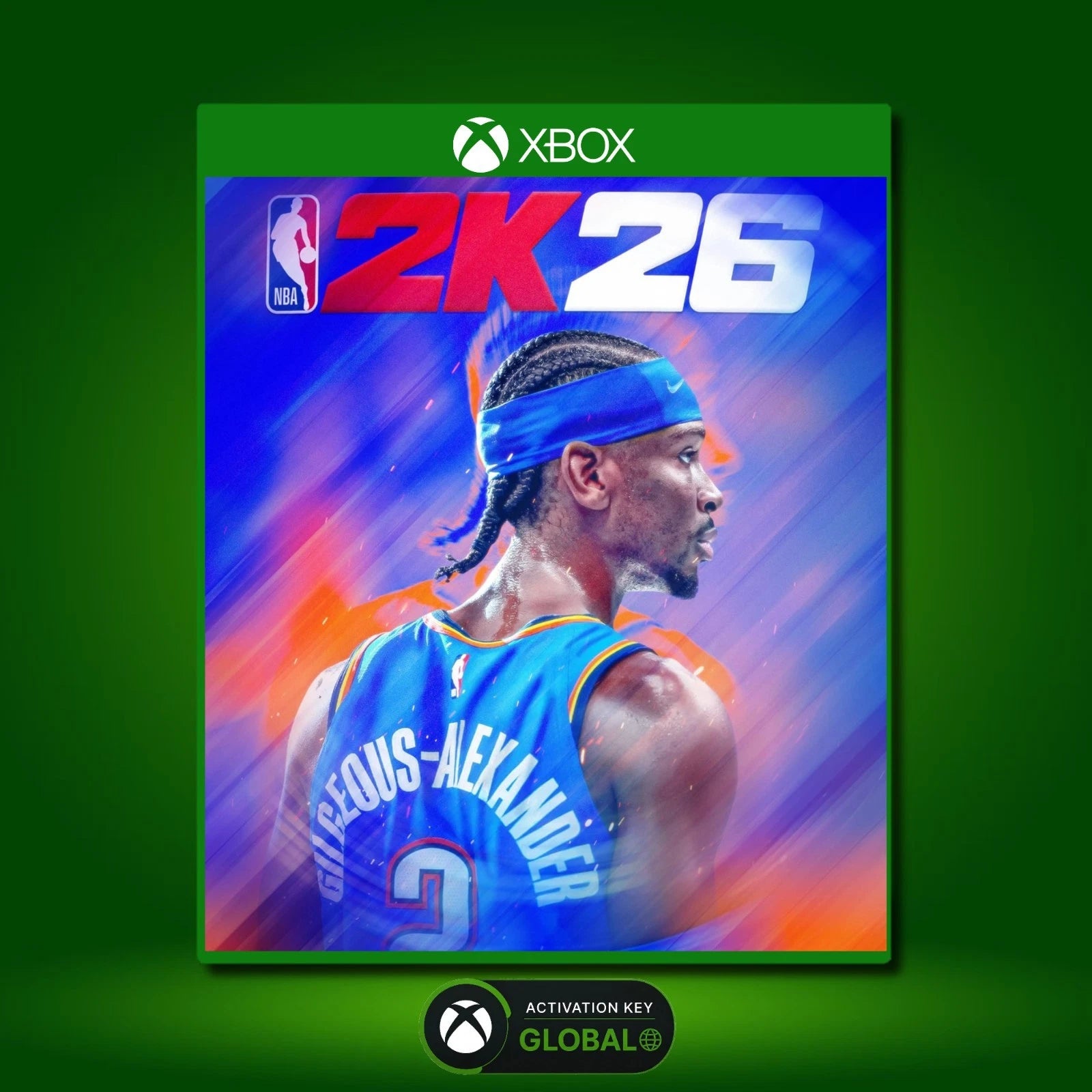 NBA 2K26 basketball sports simulation video game digital key for Xbox featuring realistic gameplay mechanics, updated team rosters, and immersive MyCareer modes